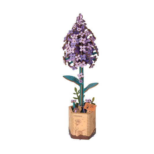 3D Wooden Flower Puzzle: Lilac