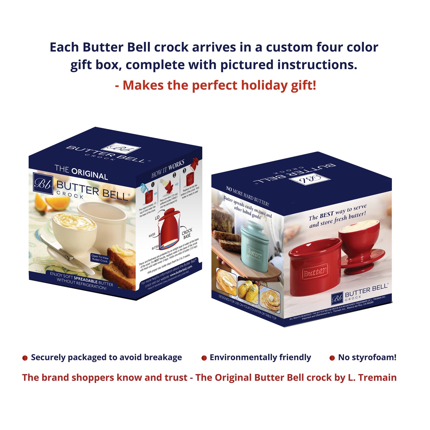 The Original Butter Bell® Crock - Cafe White