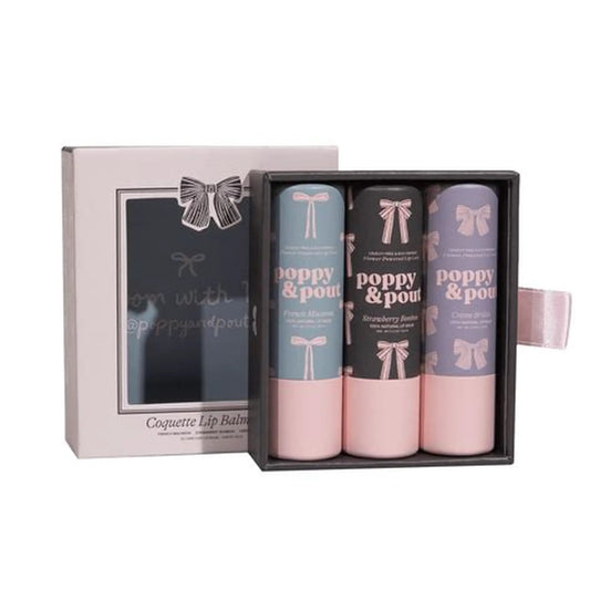 poppy & pout Coquette Lip Balm Trio