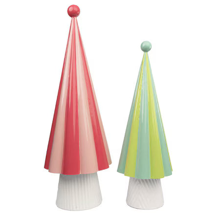 Pink & Green Standing Tree Finials