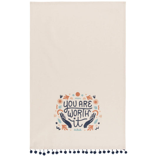 You Are Worth It Dishtowel