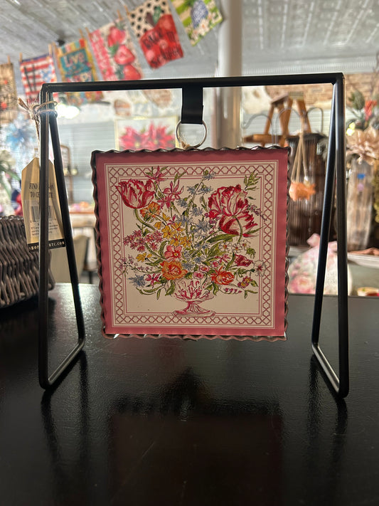 Mini Art Pink Floral Arrangmenet