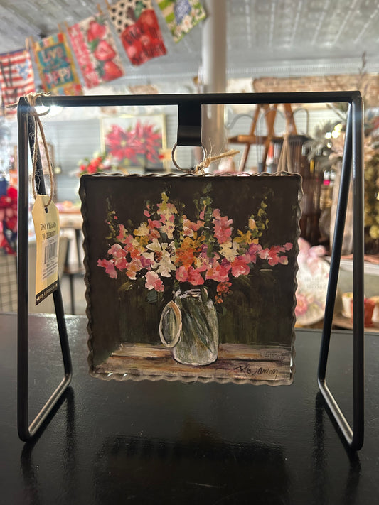 Mini Art Jar of Snapdragons