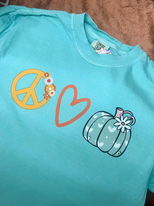 Peace Love Pumpkin T Shirt